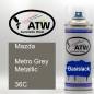 Preview: Mazda, Metro Grey Metallic, 36C: 400ml Sprühdose, von ATW Autoteile West.